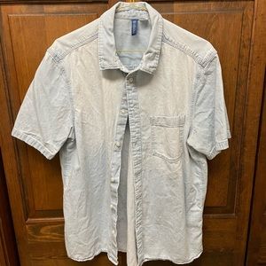 H&M short sleeve denim button-up